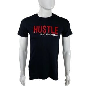 Hustle by Any Means Necessary Men’s Black Tee